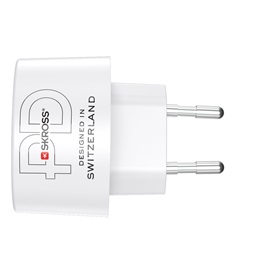 SKROSS 1.302424 45W GaN USB-A/USB-C fehér gyorstöltő + Type-C kábel