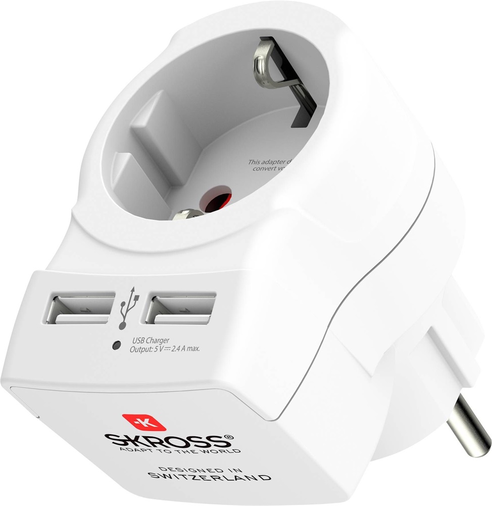 SKROSS EUTOEU-USB 2xUSB töltő adapter