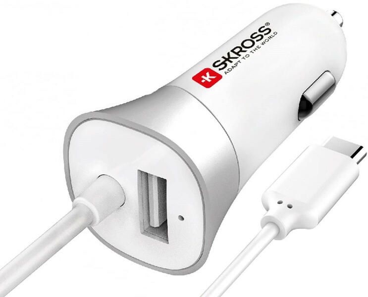 SKROSS autós USB töltő és C típusú USB kábel