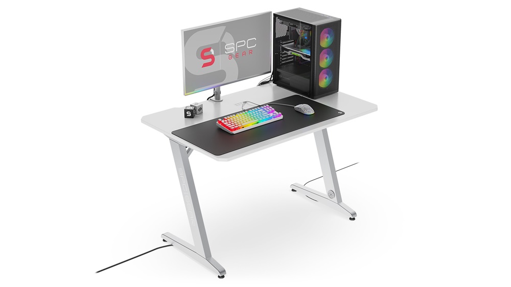 SPC Gear GD100 Onyx White fehér gamer asztal