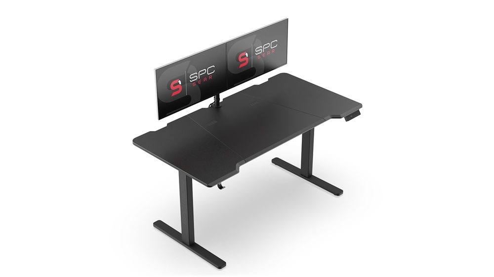 SPC Gear GD700E fekete motorosan állítható gamer asztal