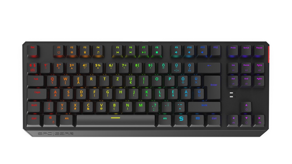 SPC Gear GK630K HU Tournament (Kailh Blue) RGB mechanikus gamer billentyűzet