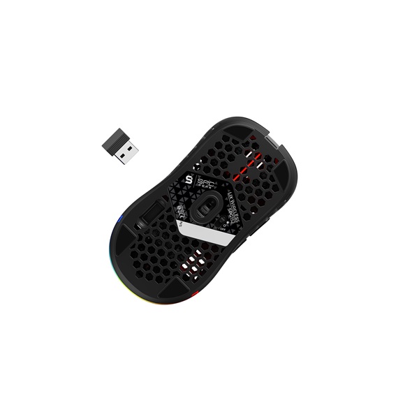 SPC Gear LIX Wireless fekete vezeték nélküli gamer egér