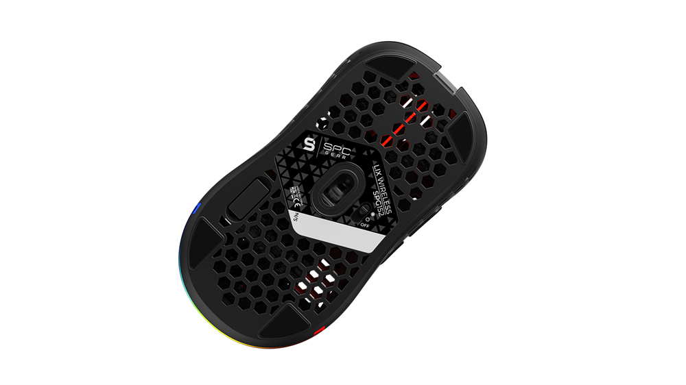SPC Gear LIX Wireless fekete vezeték nélküli gamer egér