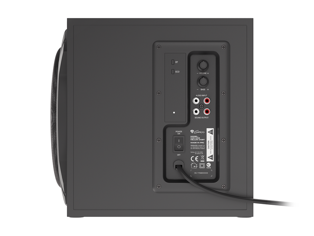 Genesis NCS-1408 HELIUM 610 Bluetooth gamer hangfal 2.1 - fekete