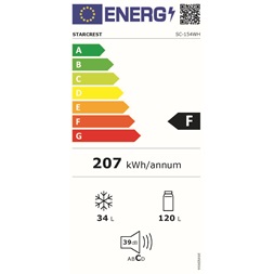 STARCREST SC-154WH alulfagyasztós hűtőszekrény