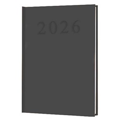 Sakota 2026 A5 napi beosztású fekete határidőnapló