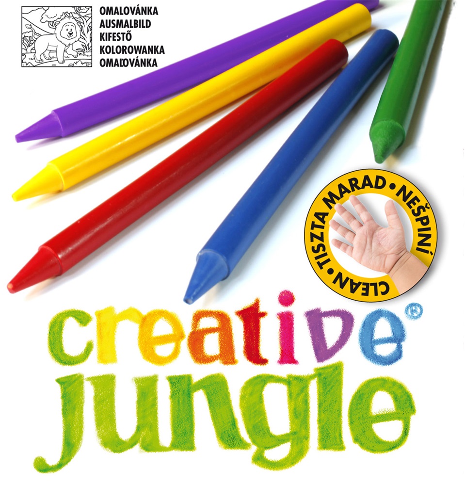 Creative Jungle henger 12db-os vegyes színű zsírkréta