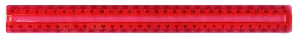 Sakota 30cm-es piros vonalzó