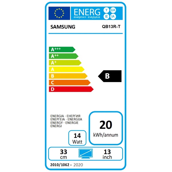 Samsung 13" QB13R-T Full HD ADS érintőképernyős LFD kijelző