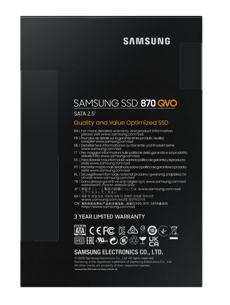 Samsung 2000GB SATA3 2,5" 870 QVO (MZ-77Q2T0BW) SSD