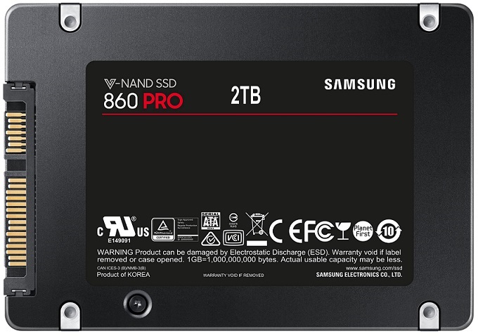 Samsung 2048GB SATA3 2.5" 860 PRO Basic (MZ-76P2T0B/EU) SSD