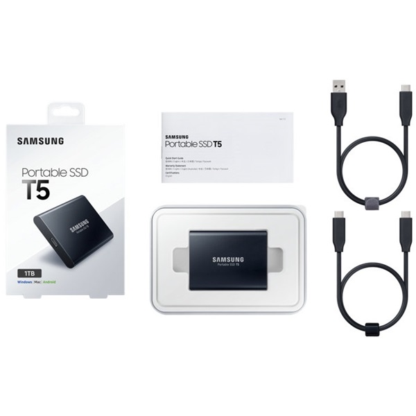 Samsung 2048GB USB 3.1 (MU-PA2T0B/EU) fekete T5 külső SSD