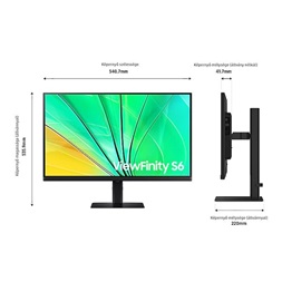Samsung 24" LS24D600EAUXEN ViewFinity S6 S60D QHD IPS 100HZ DP/HDMI/USB monitor
