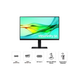 Samsung 24" LS24D600UAUXEN ViewFinity S6 S60UD QHD IPS DP/HDMI/USB/USB-C/RJ45 monitor