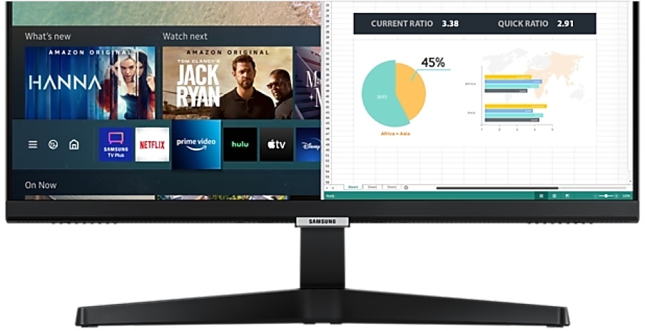 Samsung 24" S24AM506NU FHD IPS LED HDMI/Bluetooth/WiFi fekete SMART monitor távirányítóval