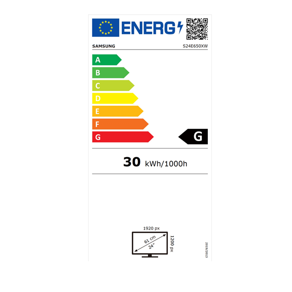 Samsung 24" S24E650XW WUXGA PLS DP/DVI/VGA/USB monitor (Használt A)