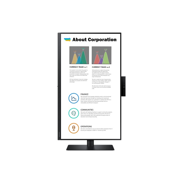 Samsung 24" S4 FHD IPS VGA/DP/HDMI/USB monitor