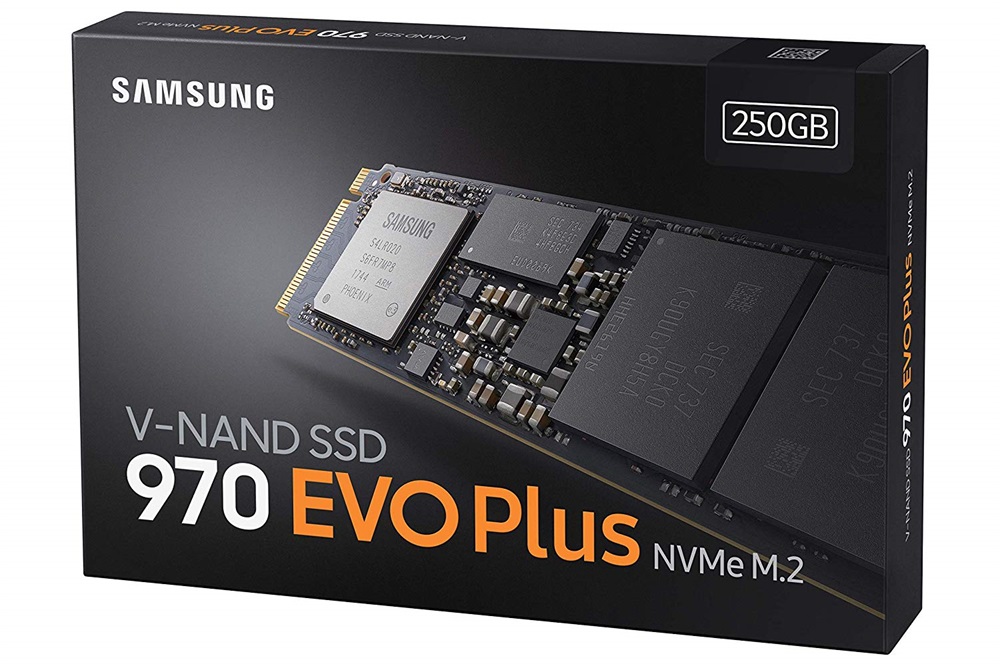 Samsung 250GB NVMe 1.3 M.2 2280 970 EVO Plus (MZ-V7S250BW) SSD