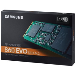 Samsung 250GB SATA3 860 EVO M.2 SATA (MZ-N6E250BW) SSD