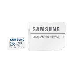 Samsung 256GB SD micro EVO Plus (SDXC Class10 UHS-I) (MB-MC256SA/EU) memóriakártya adapterrel