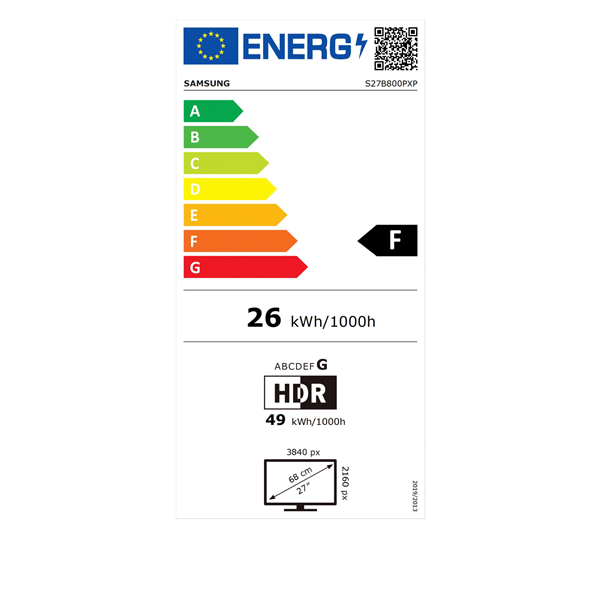 Samsung 27" LS27B800PXPXEN UHD HDMI/DP monitor