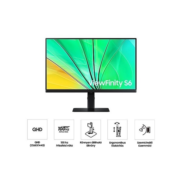 Samsung 27" LS27D600EAUXEN ViewFinity S6 S60D QHD IIPS 100HZ DP/HDMI/USB monitor
