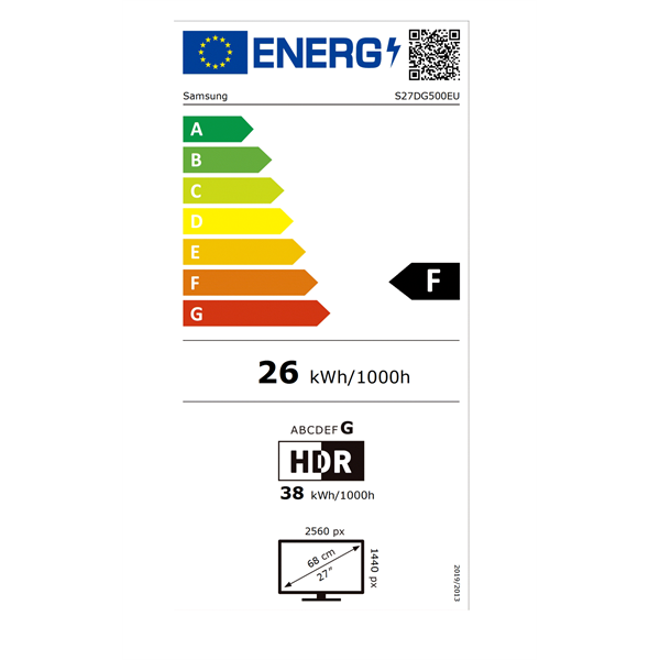 Samsung 27" S27DG500EU Odyssey G5 G50D QHD IPS 180Hz DP/HDMI gamer monitor (Újracsomagolt)