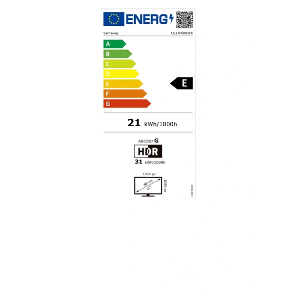 Samsung 27" UE27F6002FKXXH Full HD Smart LED TV (Újracsomagolt)