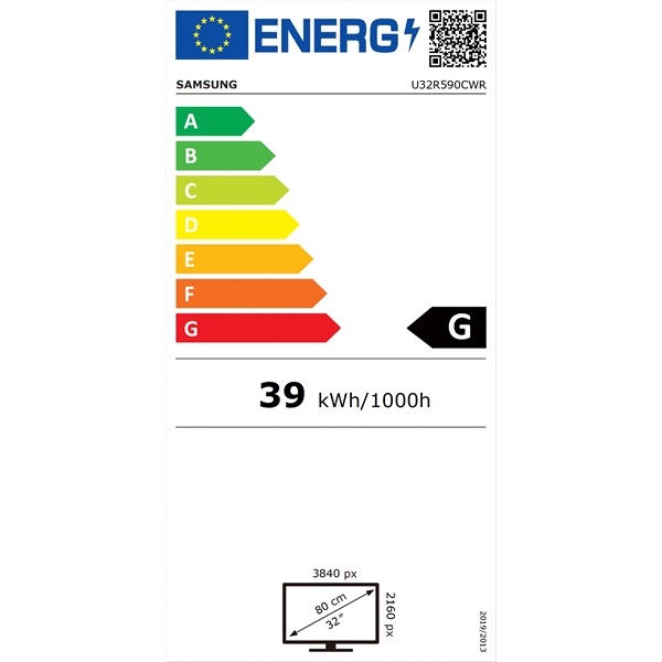 Samsung 31,5" U32R590CWR LED 4K HDMI Display port ívelt kijelzős kékes sötétszürke monitor