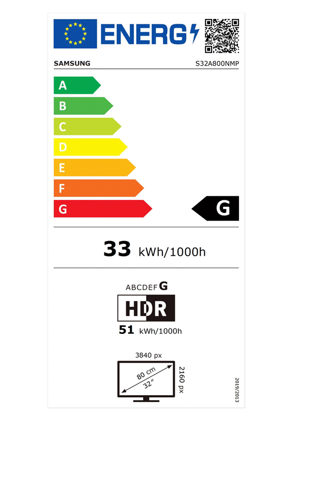 Samsung 32" LS32A800NMPXEN UHD HDMI/DP HDR10 monitor