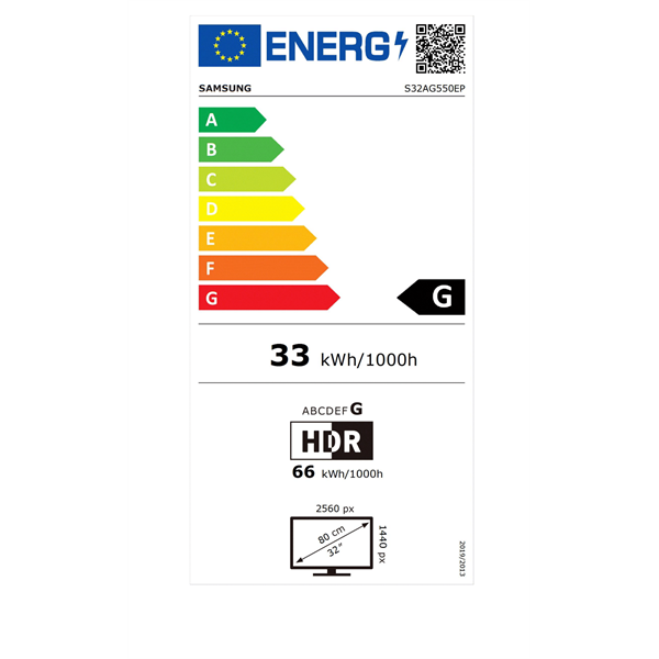 Samsung 32" LS32AG550EPXEN QHD 165Hz HDMI/DP HDR10 ívelt kijelzős gamer monitor