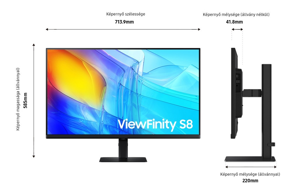 Samsung 32" LS32D800EAUXEN ViewFinity S8 S80D 4K UHD IPS DP/HDMI/USB monitor