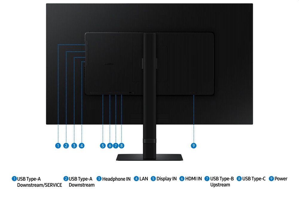 Samsung 32" LS32D800UAUXEN ViewFinity S8 S80UD 4K UHD IPS DP/HDMI/USB/USB-C/RJ45 monitor