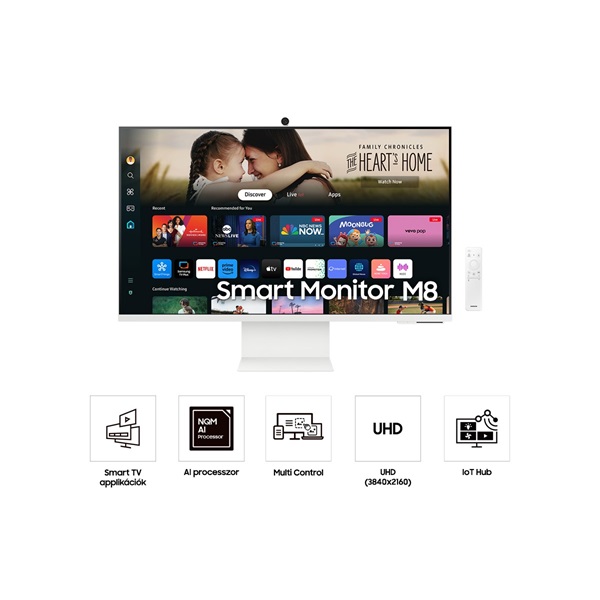 Samsung 32" LS32DM801UUXDU M8 4K UHD VA HDMI/USB/USB-C/Wi-Fi/Bluetooth smart monitor