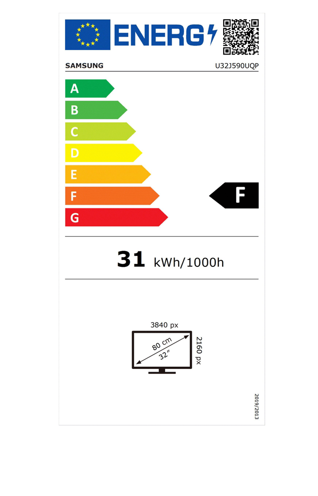Samsung 32" LU32J590UQPXEN UHD HDMI/DP monitor