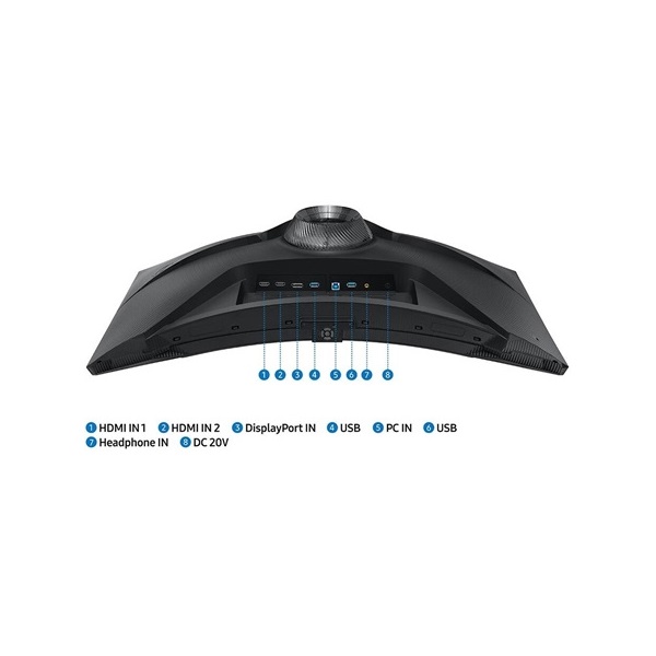 Samsung 32" Odyssey Neo G7 Quantum Dot UHD VA 165Hz DP/HDMI/USB fekete ívelt miniLED gamer monitor