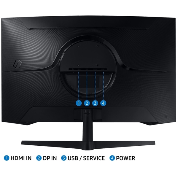 Samsung 32" S32AG550EU QHD VA 165Hz HDMI/DP fekete ívelt gamer monitor