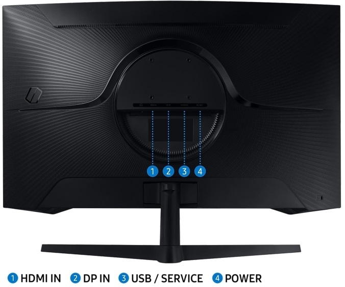 Samsung 32" S32AG550EU QHD VA 165Hz HDMI/DP fekete ívelt gamer monitor