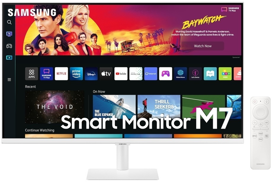 Samsung 32" M7 S32BM701UU 4K UHD VA HDMI/USB/Bluetooth/WiFi fehér smart monitor távirányítóval