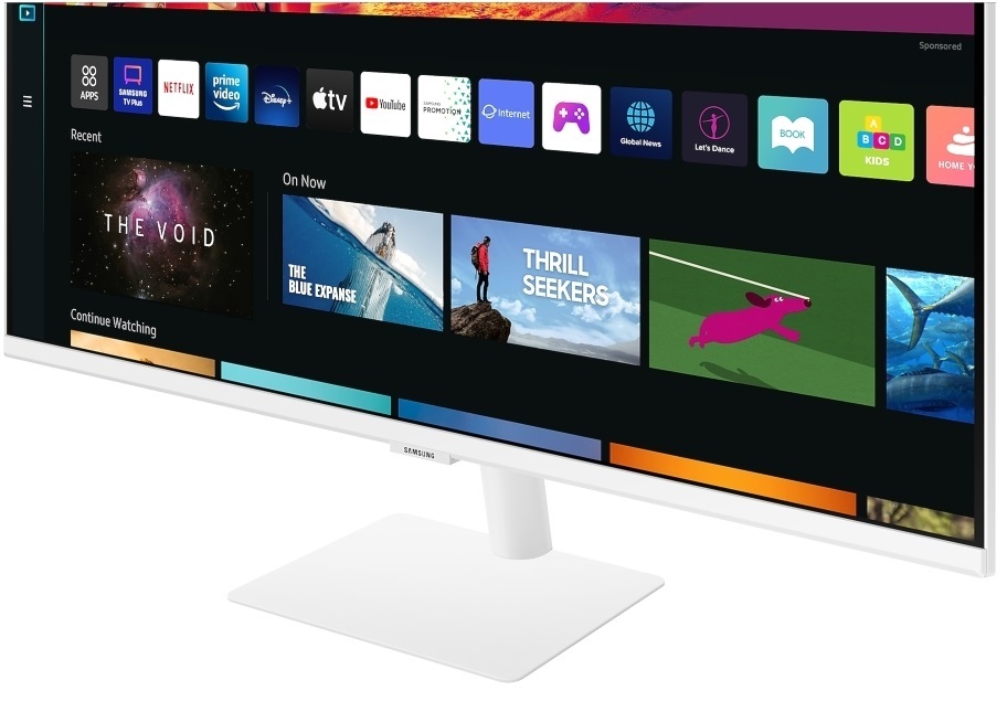Samsung 32" M7 S32BM701UU 4K UHD VA HDMI/USB/Bluetooth/WiFi fehér smart monitor távirányítóval
