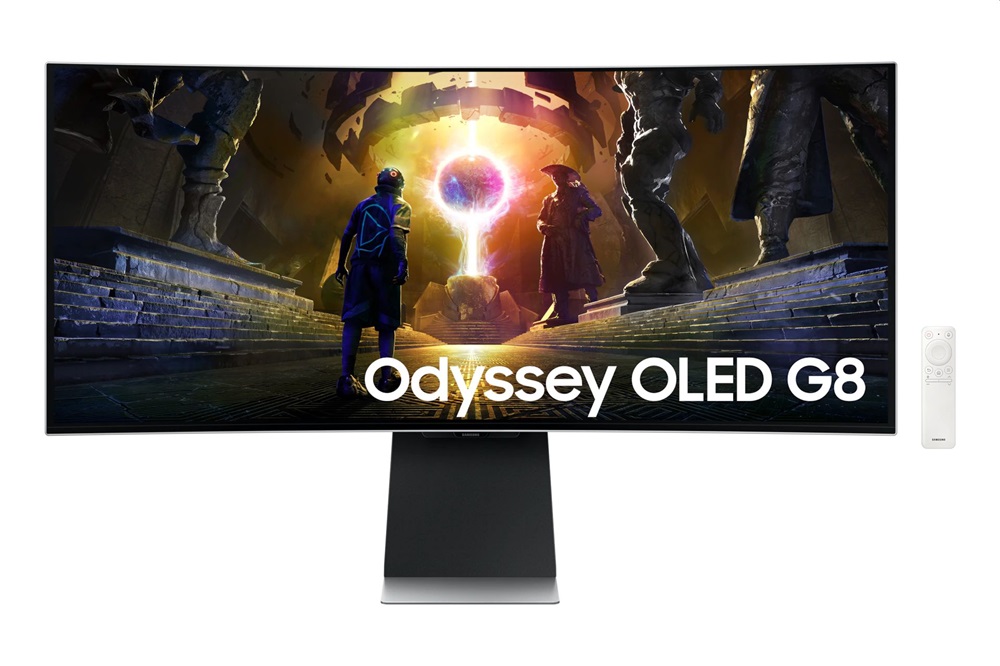 Samsung 34" LS34DG850SUXDU Odyssey G8 UWQHD QD-OLED 175Hz HDMI/DP/USB-C ívelt gamer monitor