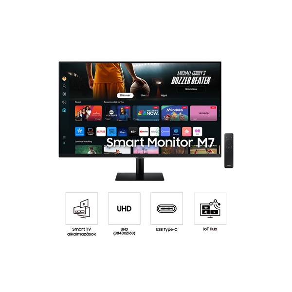 Samsung 43" LS43DM702UUXDU M7 M70D 4K UHD VA HDMI/USB/USB-C/Wi-Fi/Bluetooth smart monitor