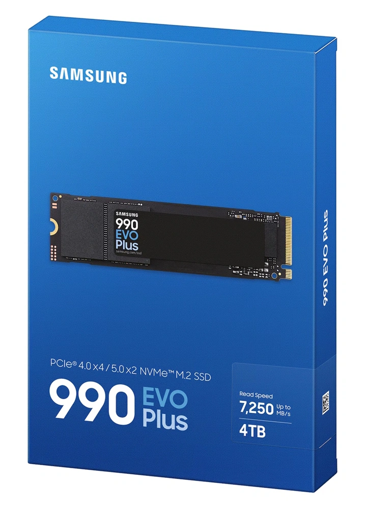 Samsung 4TB M.2 PCIe 4.0 990 EVO Plus (MZ-V9S4T0BW) SSD