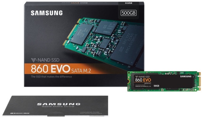 Samsung 500GB SATA3 860 EVO M.2 SATA (MZ-N6E500BW) SSD