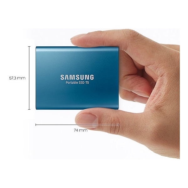 Samsung 500GB USB 3.1 (MU-PA500B/EU) kék T5 külső SSD