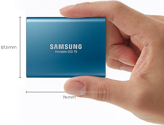 Samsung 500GB USB 3.1 (MU-PA500B/EU) kék T5 külső SSD
