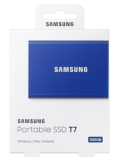 Samsung 500GB USB 3.2 (MU-PC500H/WW) kék T7 külső SSD