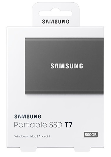Samsung 500GB USB 3.2 (MU-PC500T/WW) szürke T7 külső SSD