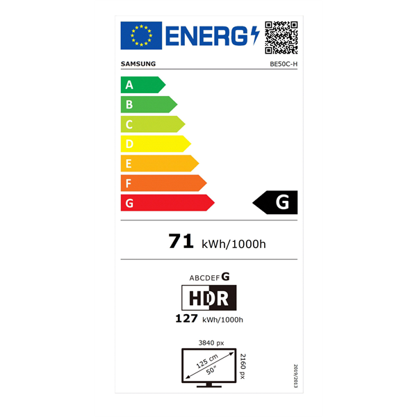 Samsung 50" LH50BECHLGUXEN Business 4K UHD smart LFD kijelző